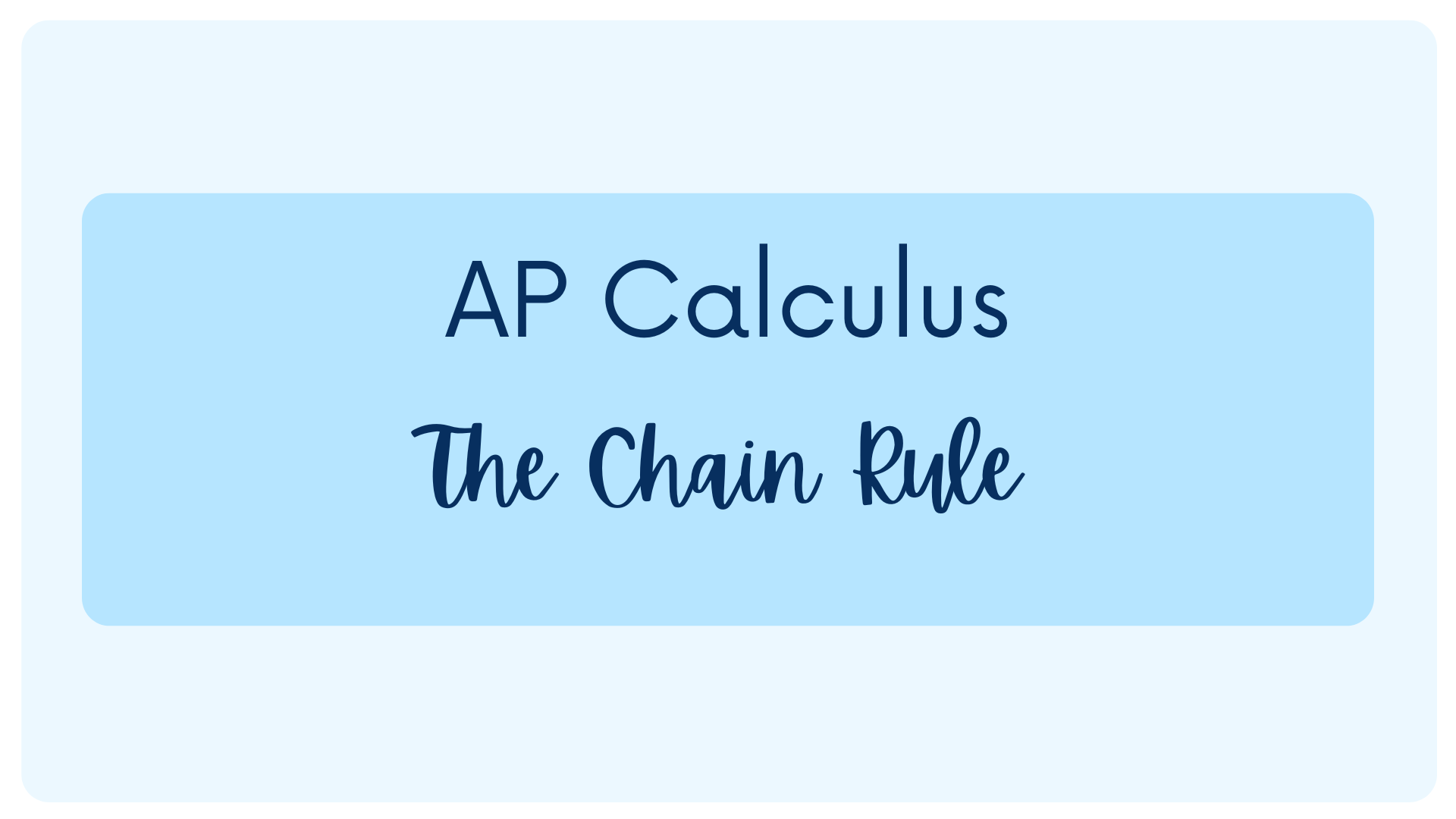 Chain Rule