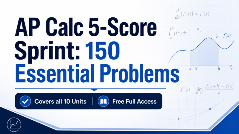 AP Calc 5-Score Sprint: 150 Essential Problems | Covers all 10 Units | Free Full Access