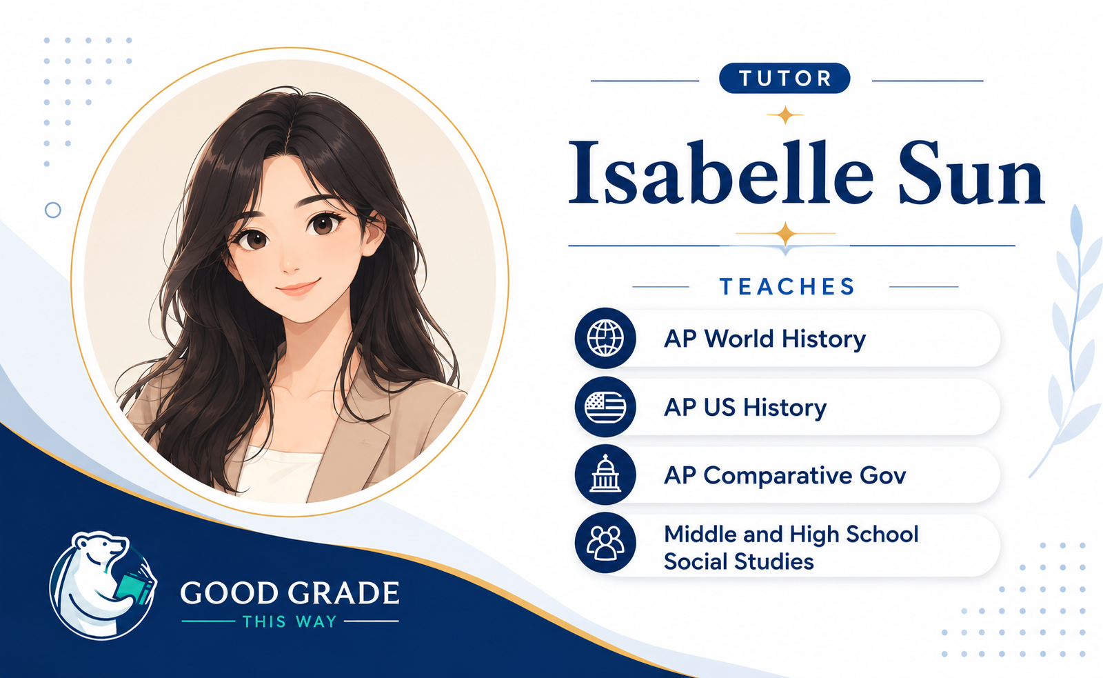 AP History & Social Studies | 1-on-1 Tutoring with Northwestern University Graduate Isabelle Sun