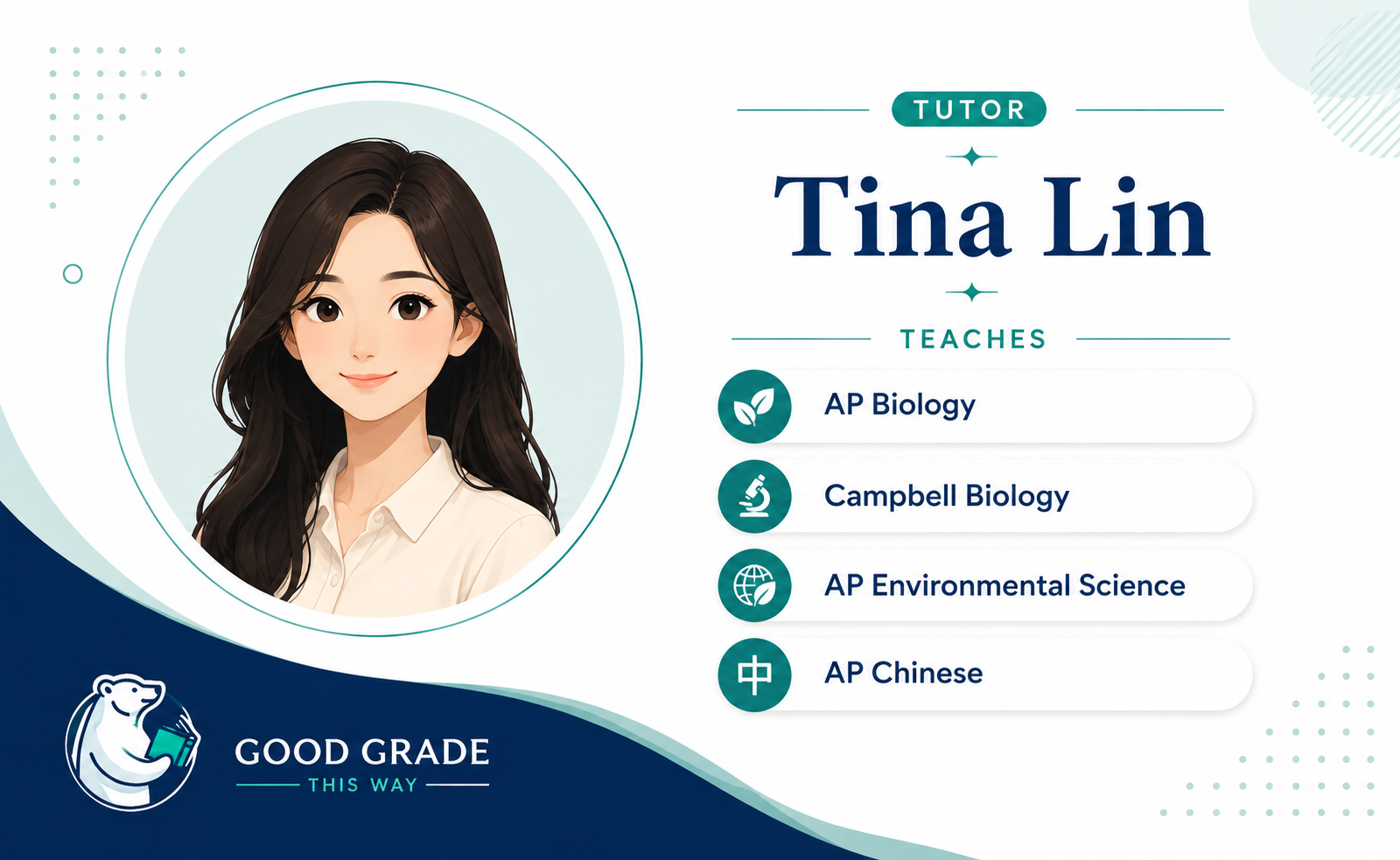 AP Biology, AP Environmental Science & AP Chinese | 1-on-1 Tutoring with Tina Lin
